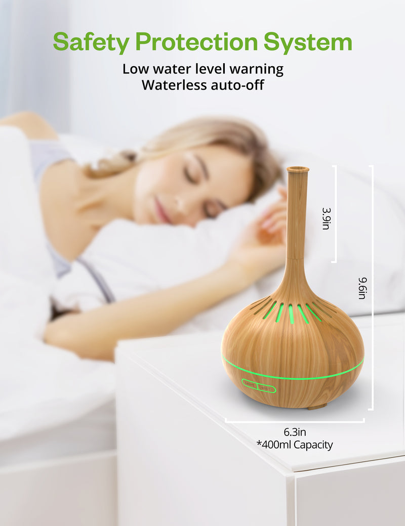 Essential Oil Diffuser 400ml Cool Mist Humidifier 2 in 1 design AJ-ADA023