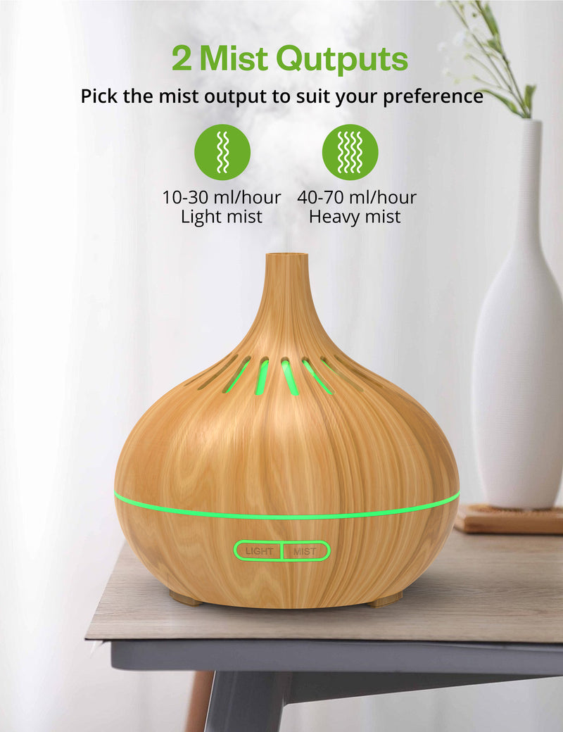 Essential Oil Diffuser 400ml Cool Mist Humidifier 2 in 1 design AJ-ADA023